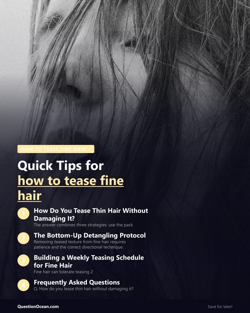 Key takeaways about how to tease fine hair