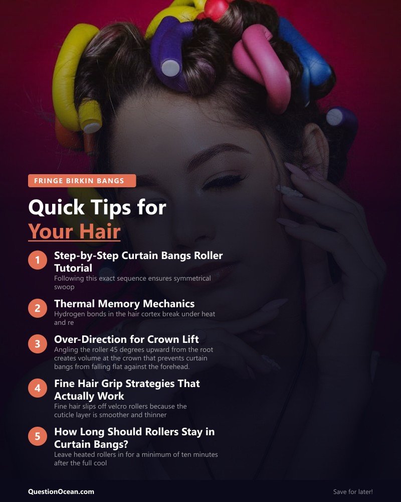 Key takeaways about curtain bangs roller tutorial