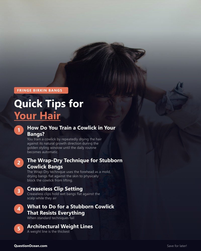 Key takeaways about fixing cowlicks in bangs