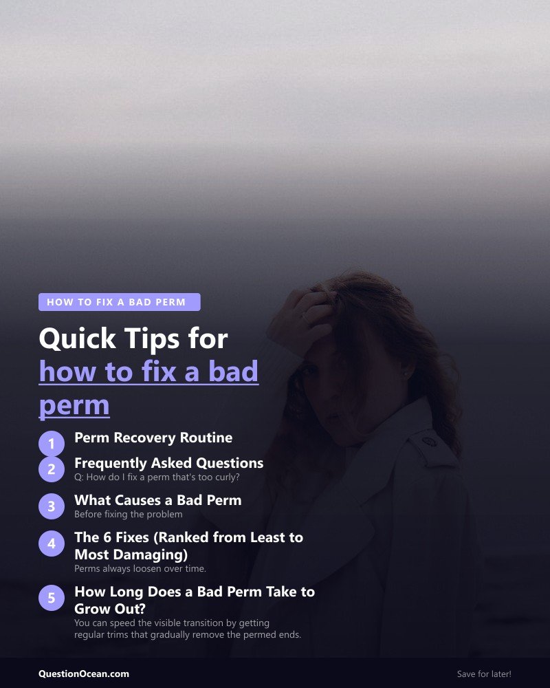 Key takeaways about how to fix a bad perm