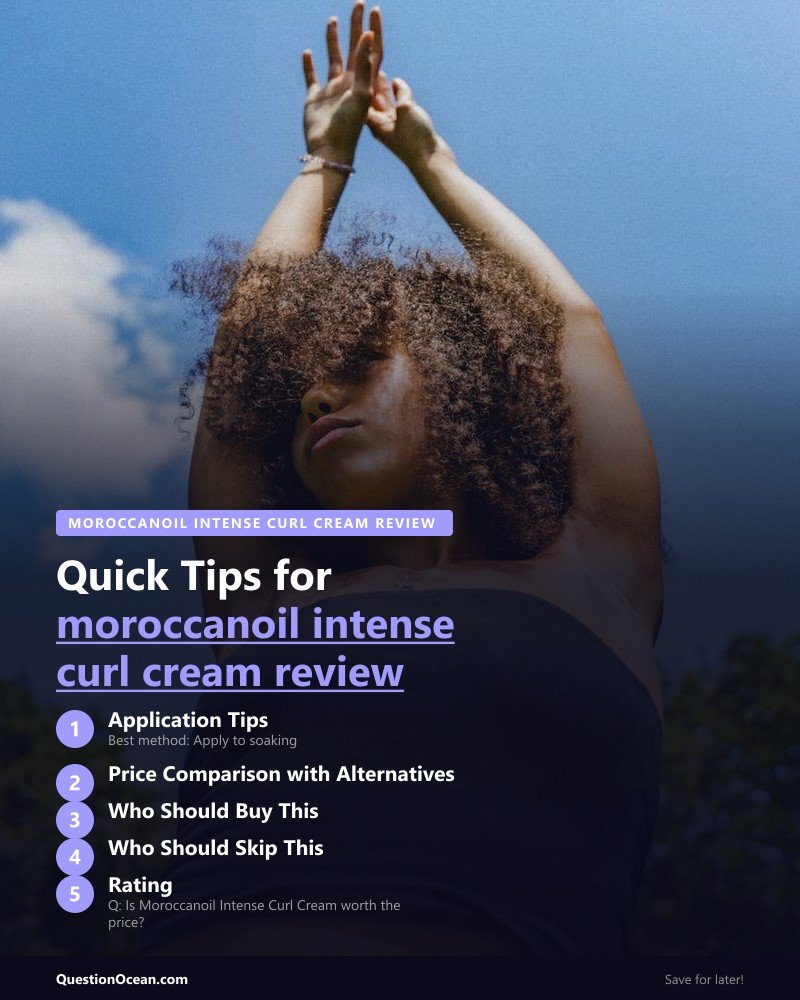 Key takeaways about moroccanoil intense curl cream review