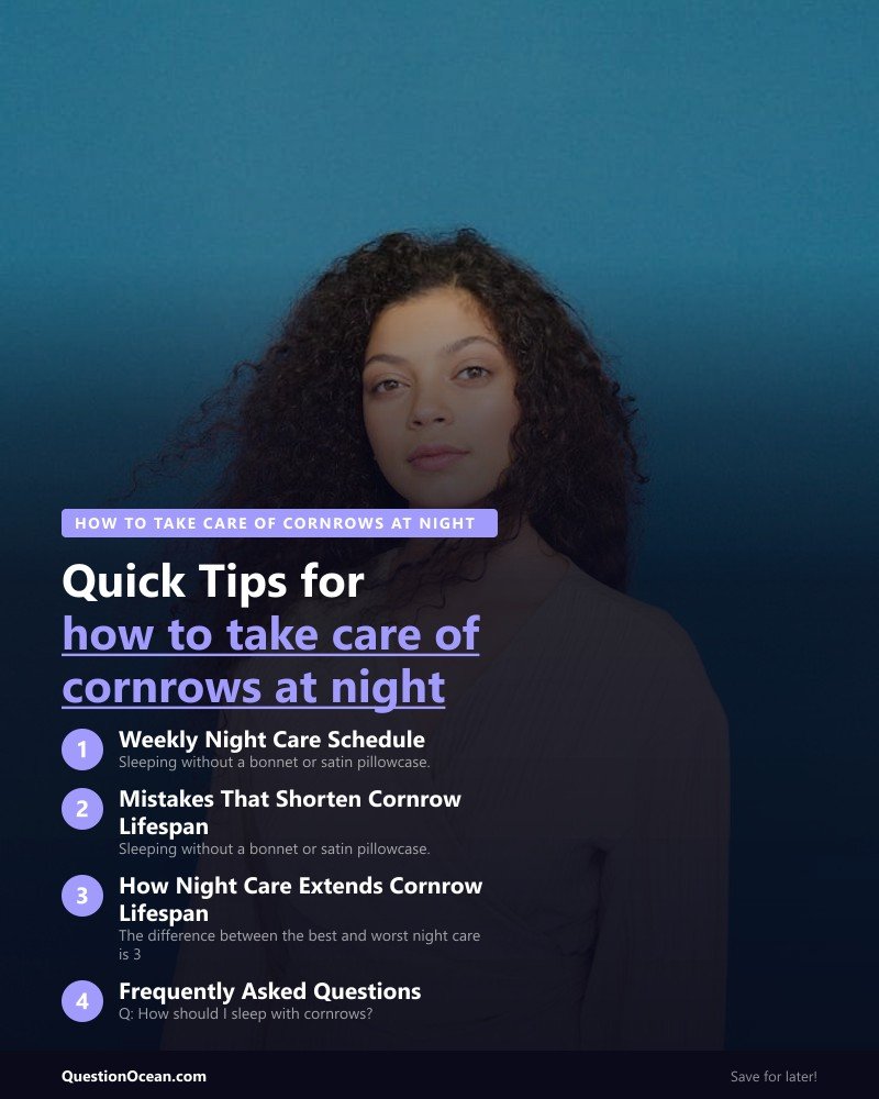 Key takeaways about how to take care of cornrows at night