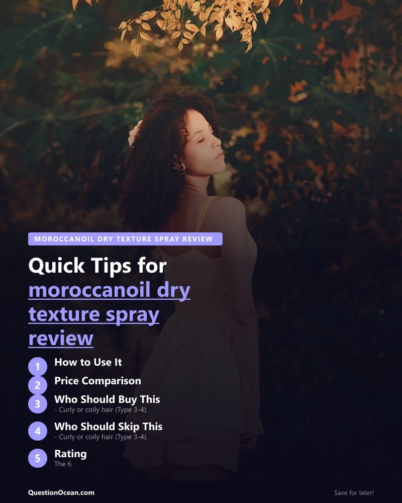 Key takeaways about moroccanoil dry texture spray review