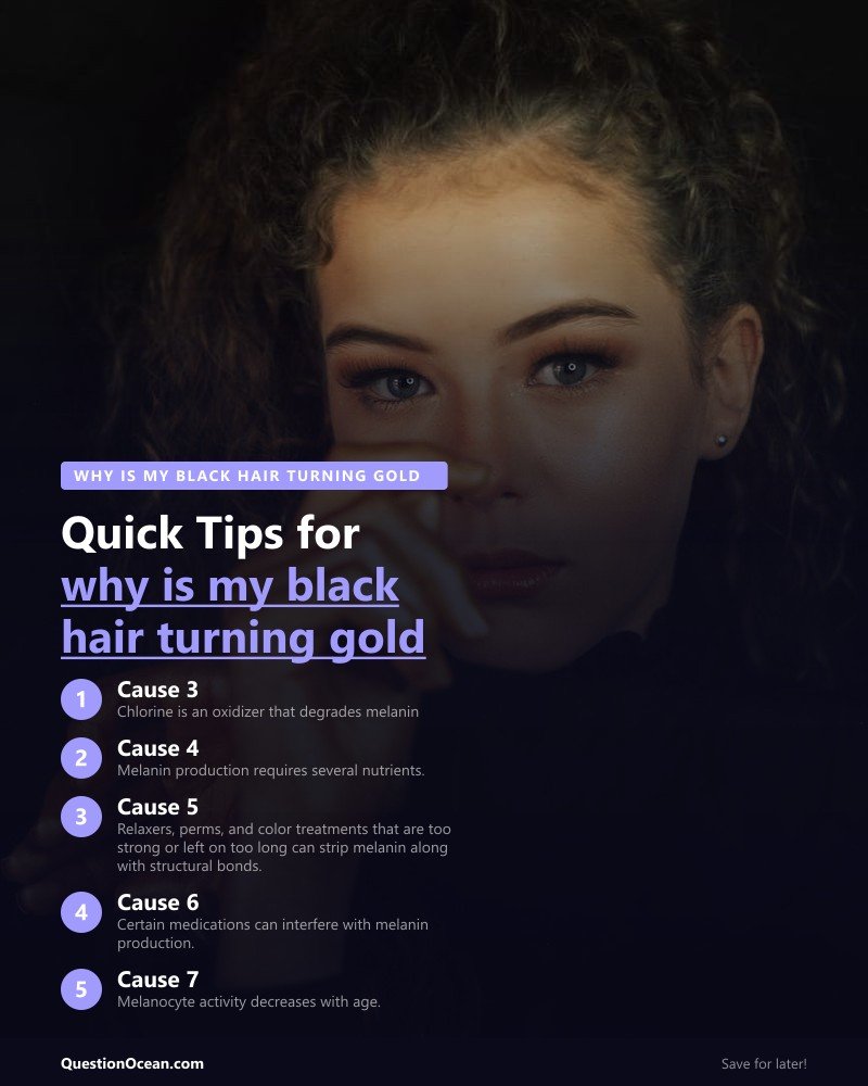 Key takeaways about why is my black hair turning gold