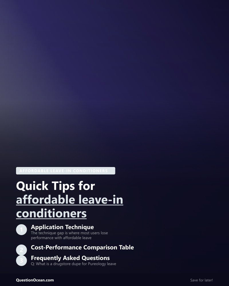 Key takeaways about affordable leave-in conditioners