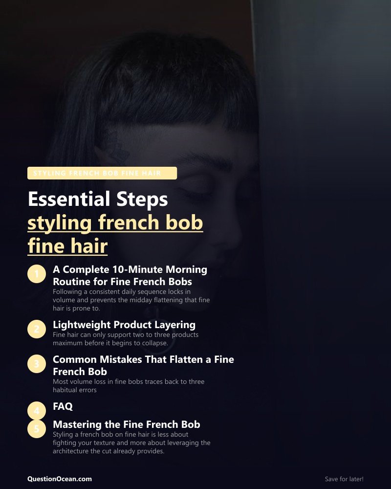 Key takeaways about styling french bob fine hair