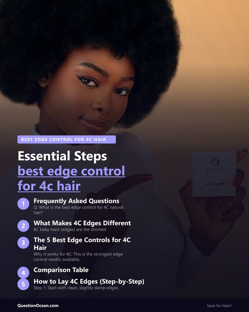 Key takeaways about best edge control for 4c hair