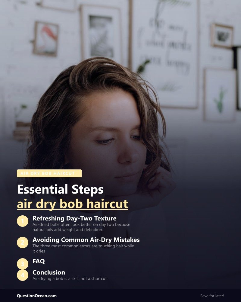 Key takeaways about air dry bob haircut