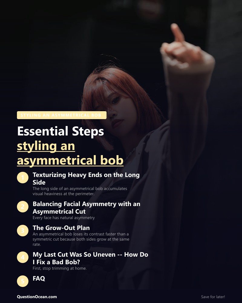 Key takeaways about styling an asymmetrical bob