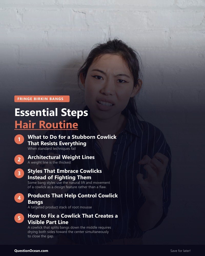 Key takeaways about fixing cowlicks in bangs