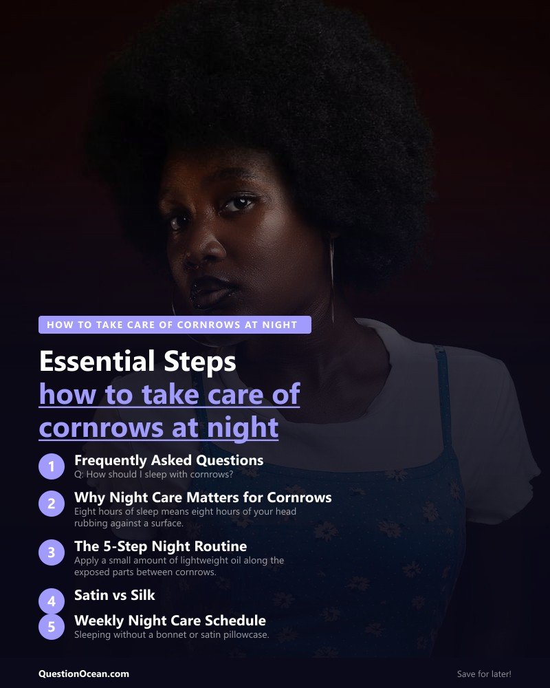 Key takeaways about how to take care of cornrows at night