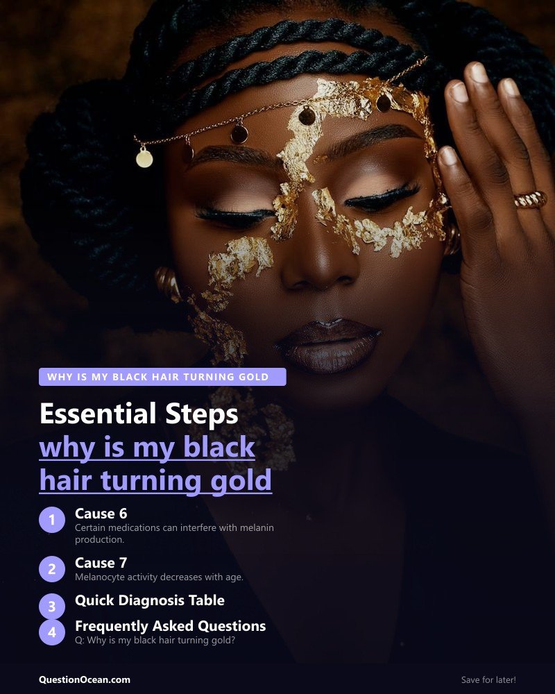 Key takeaways about why is my black hair turning gold