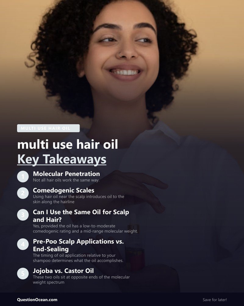 Key takeaways about multi use hair oil