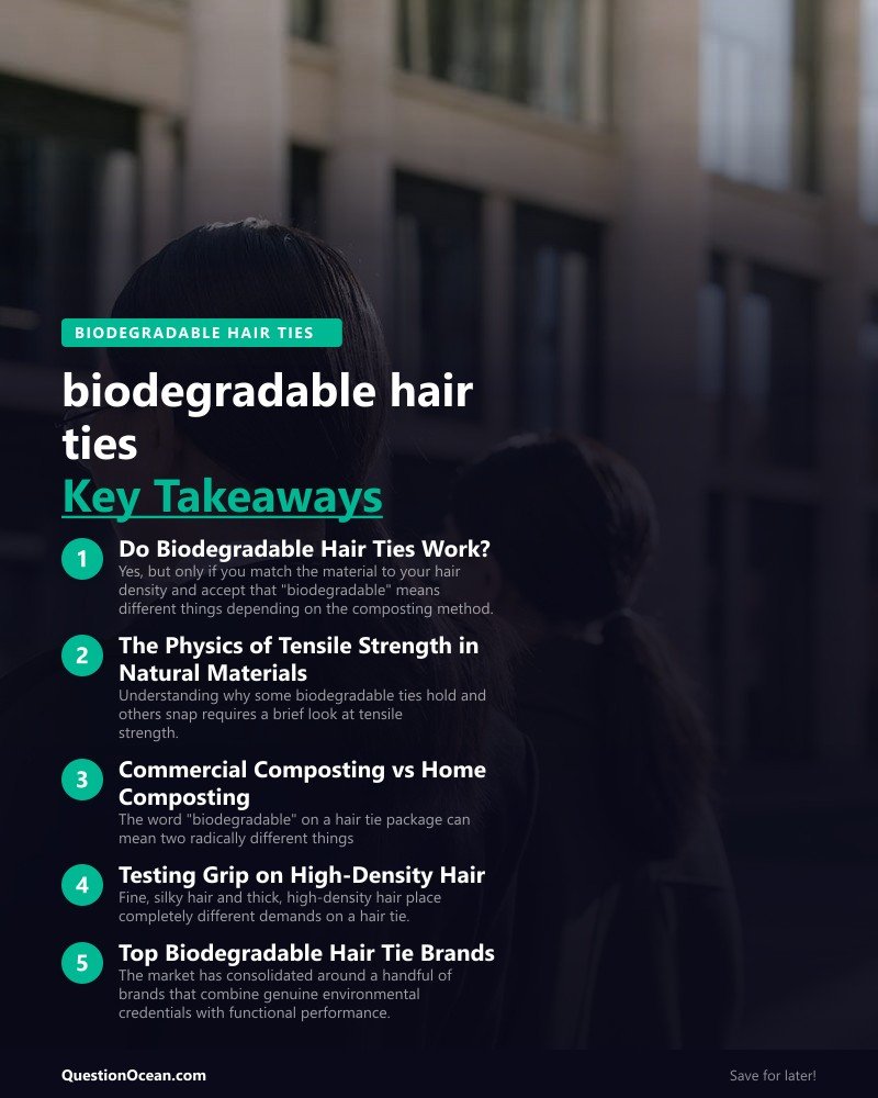Key takeaways about biodegradable hair ties