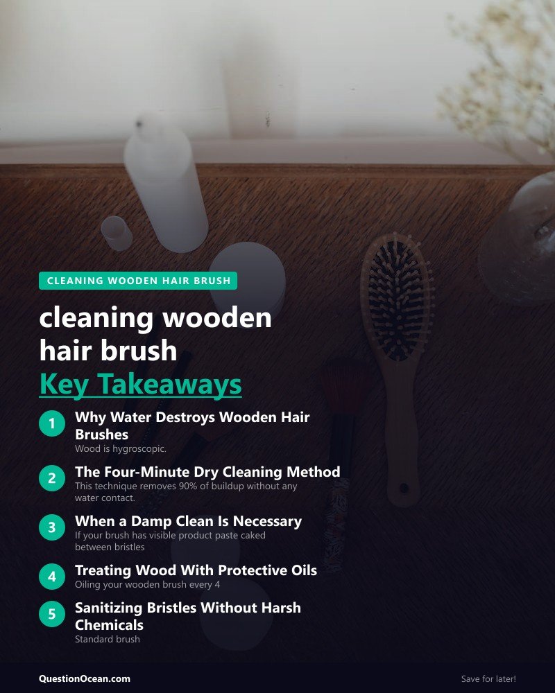 Key takeaways about cleaning wooden hair brush