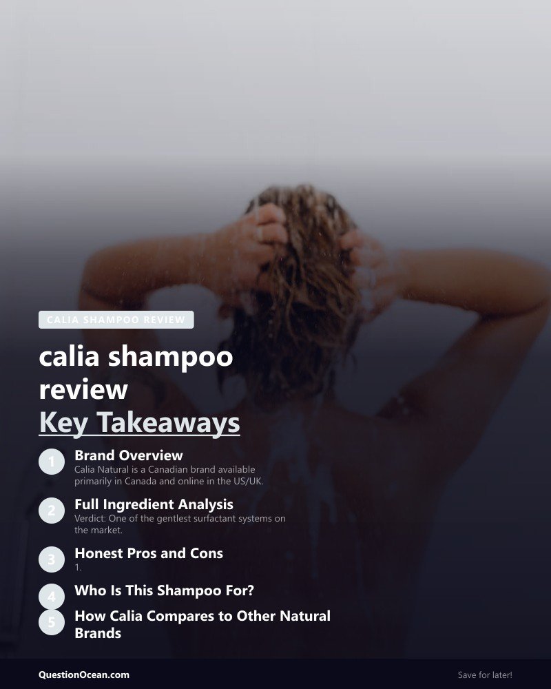 Key takeaways about calia shampoo review