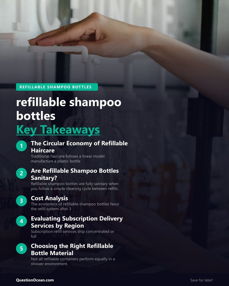 Key takeaways about refillable shampoo bottles