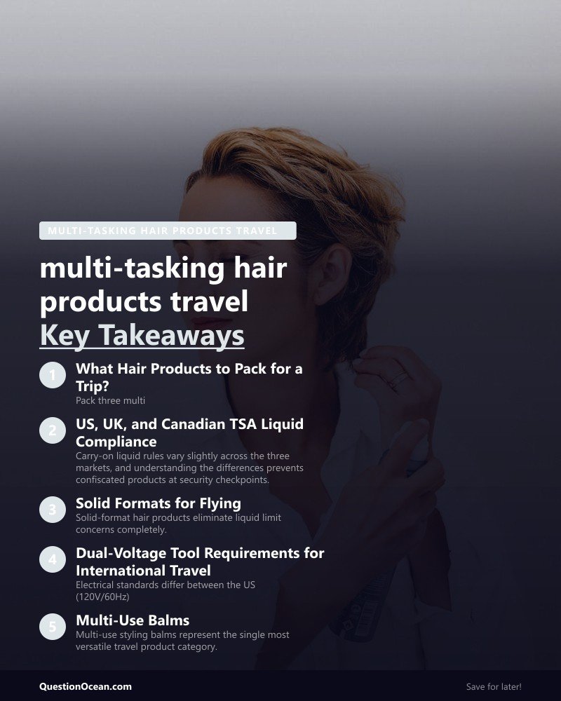 Key takeaways about multi-tasking hair products travel