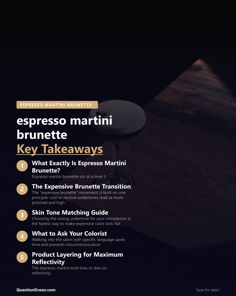 Key takeaways about espresso martini brunette