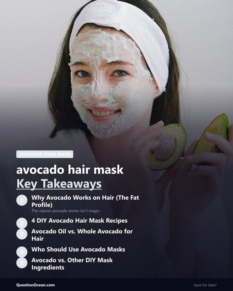 Key takeaways about avocado hair mask