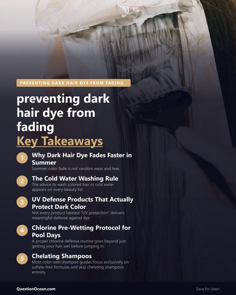 Key takeaways about preventing dark hair dye from fading