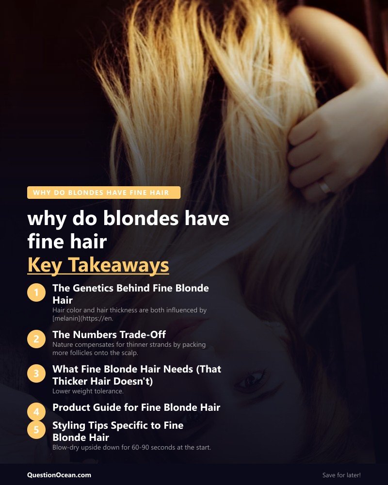 Key takeaways about why do blondes have fine hair