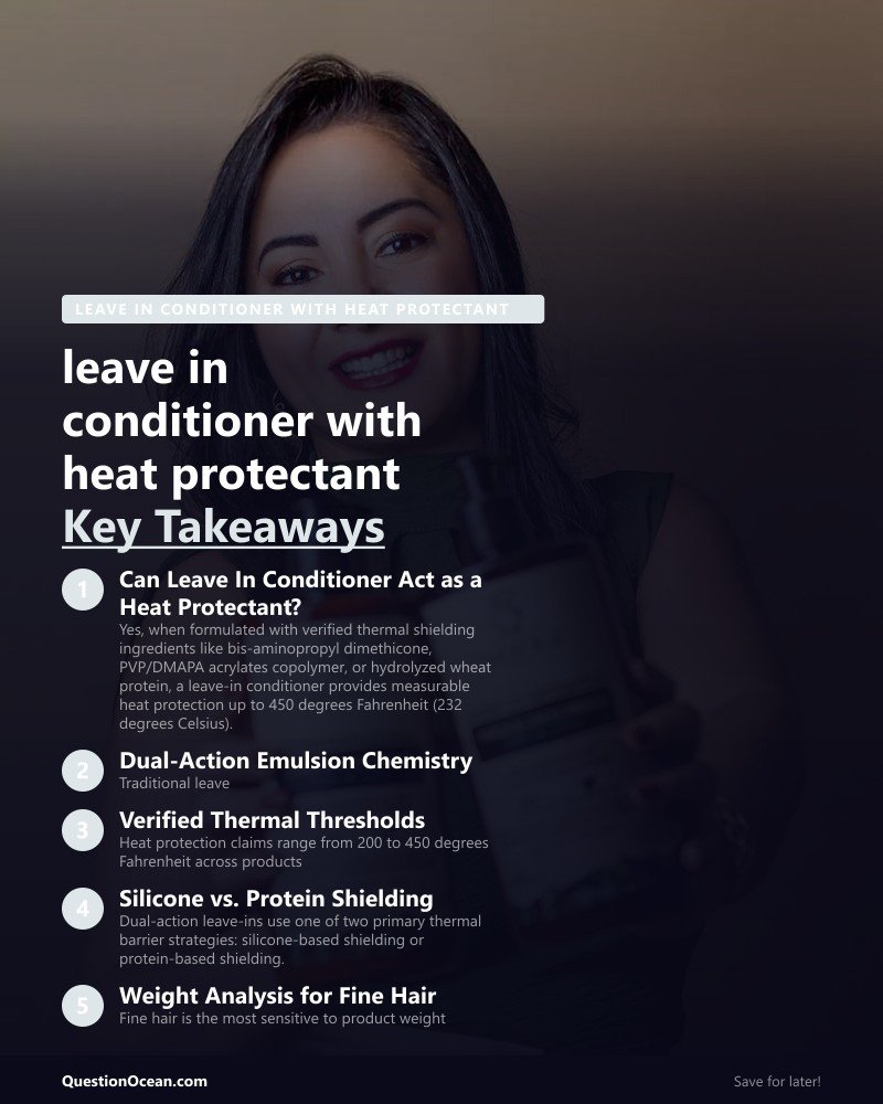 Key takeaways about leave in conditioner with heat protectant