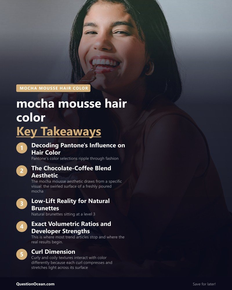 Key takeaways about mocha mousse hair color
