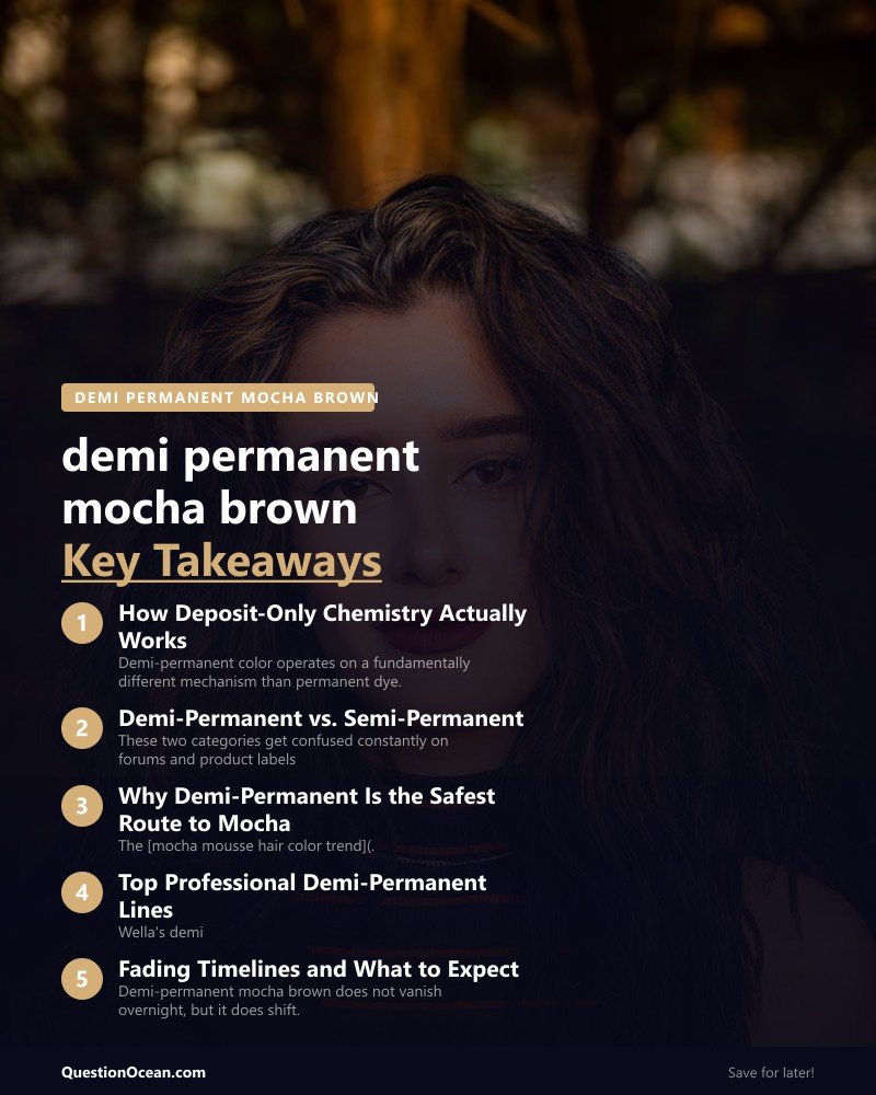 Key takeaways about demi permanent mocha brown