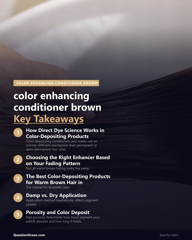 Key takeaways about color enhancing conditioner brown