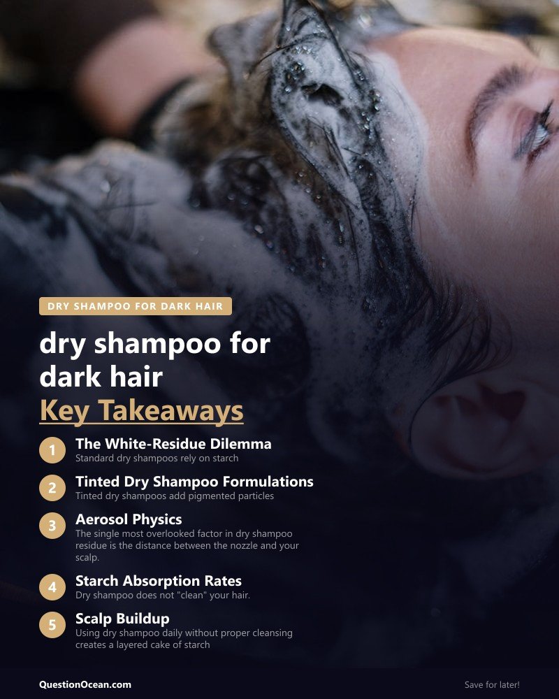 Key takeaways about dry shampoo for dark hair