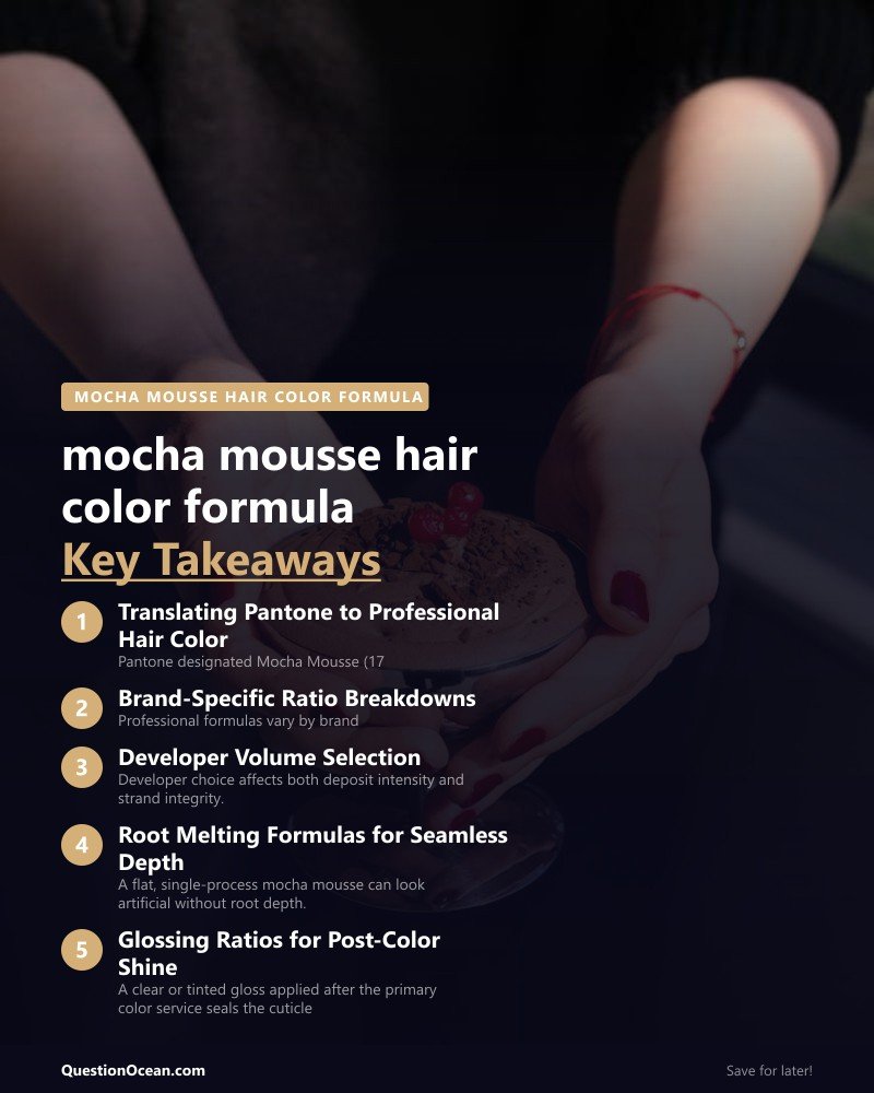 Key takeaways about mocha mousse hair color formula