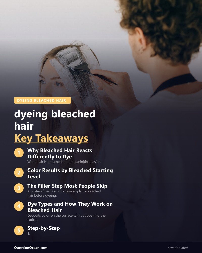 Key takeaways about dyeing bleached hair