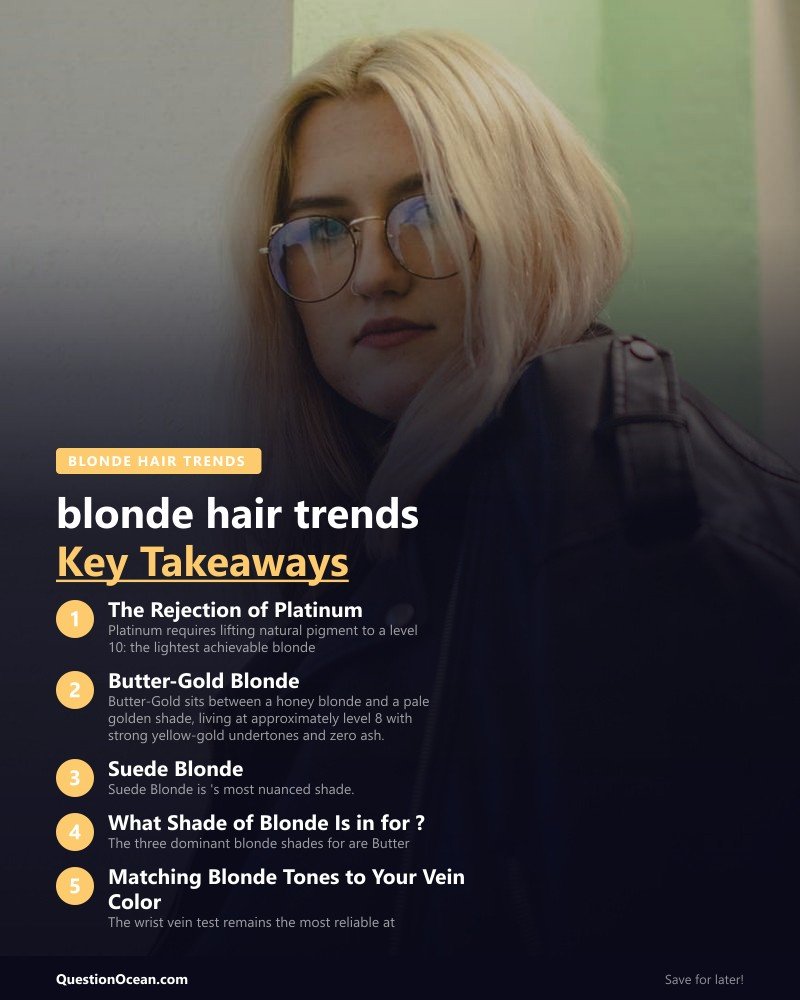 Key takeaways about 2026 blonde hair trends