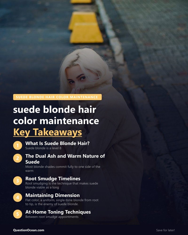 Key takeaways about suede blonde hair color maintenance