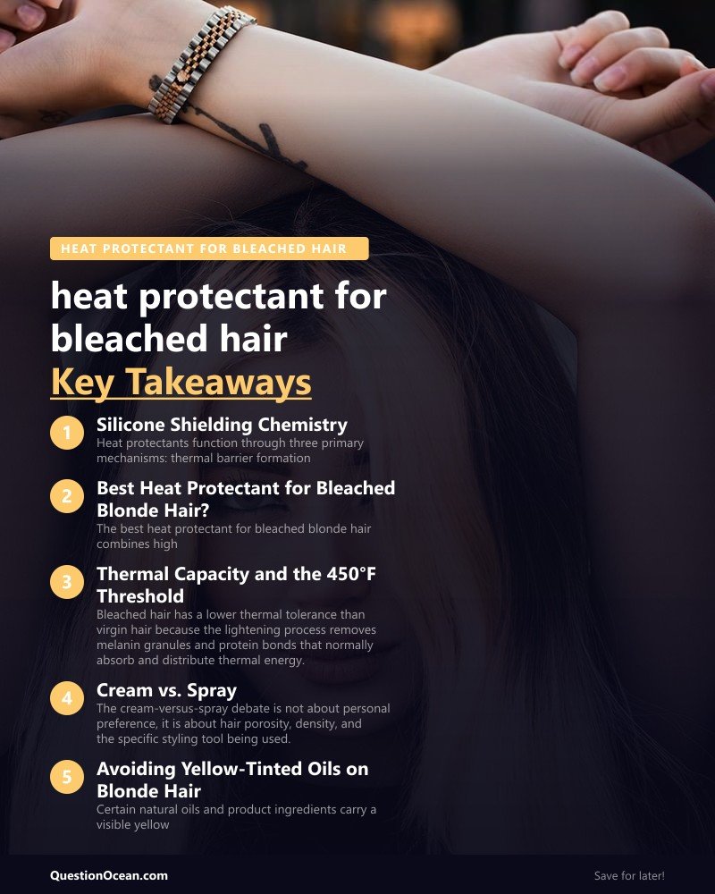 Key takeaways about heat protectant for bleached hair