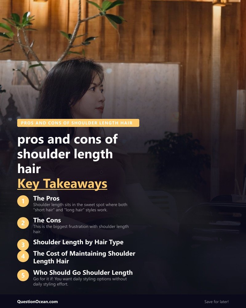 Key takeaways about pros and cons of shoulder length hair