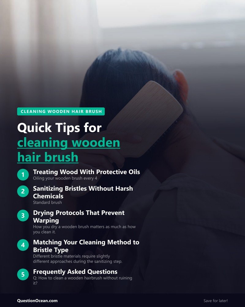 Key takeaways about cleaning wooden hair brush