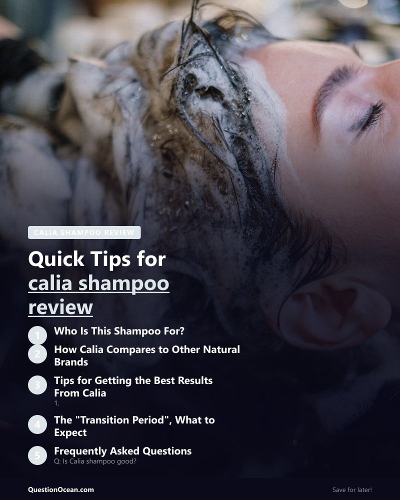 Key takeaways about calia shampoo review