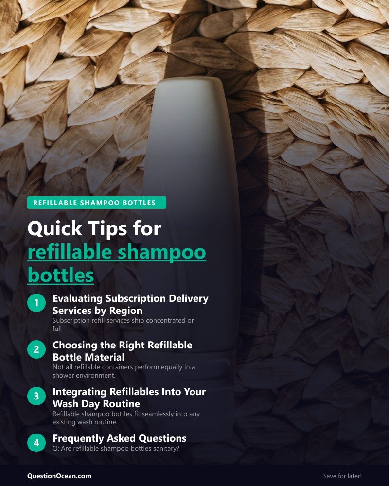 Key takeaways about refillable shampoo bottles