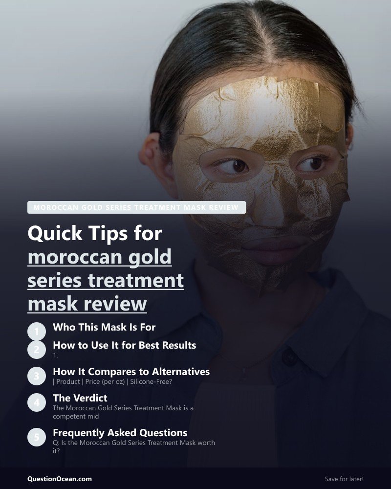 Key takeaways about moroccan gold series treatment mask review
