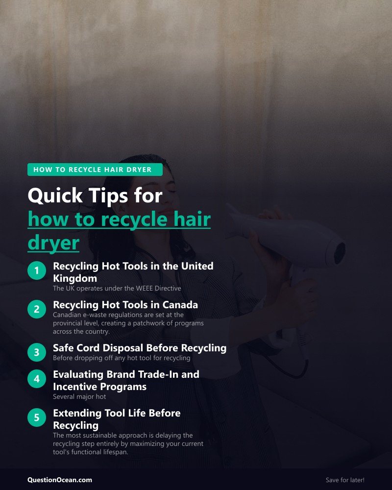 Key takeaways about how to recycle hair dryer