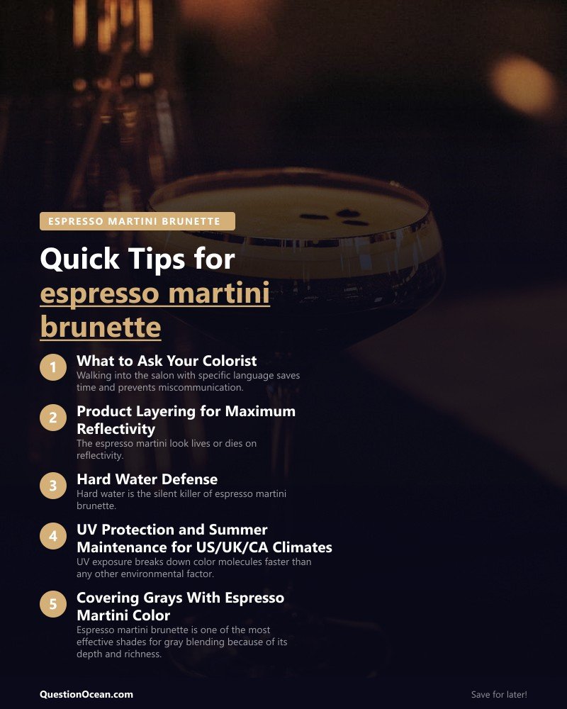 Key takeaways about espresso martini brunette