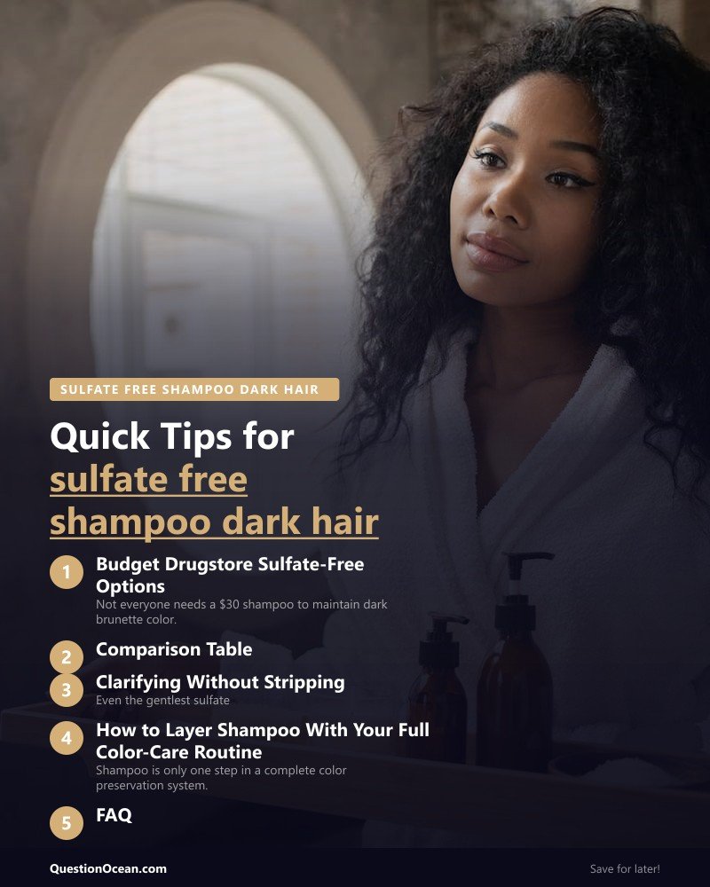 Key takeaways about sulfate free shampoo dark hair