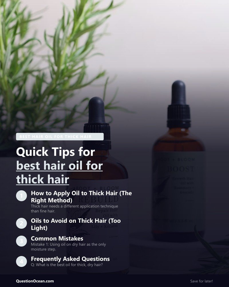 Key takeaways about best hair oil for thick hair