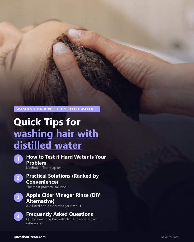 Key takeaways about washing hair with distilled water