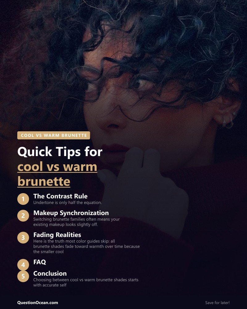 Key takeaways about cool vs warm brunette