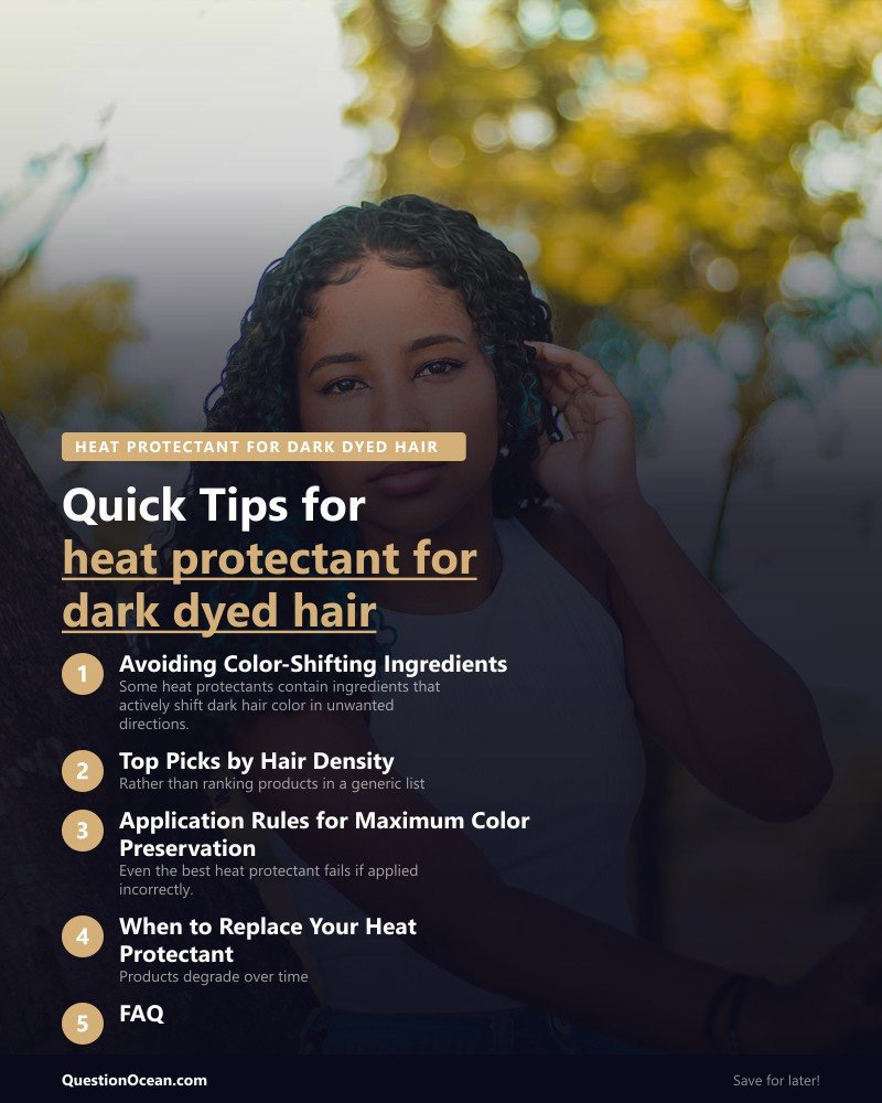 Key takeaways about heat protectant for dark dyed hair