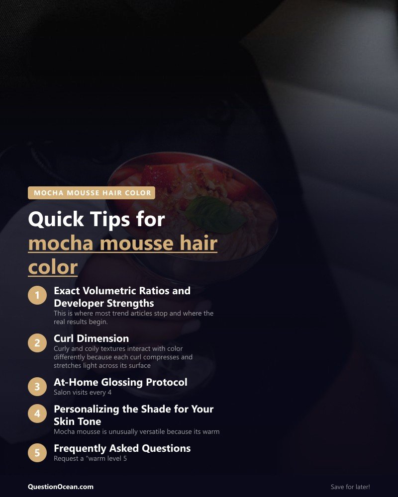 Key takeaways about mocha mousse hair color