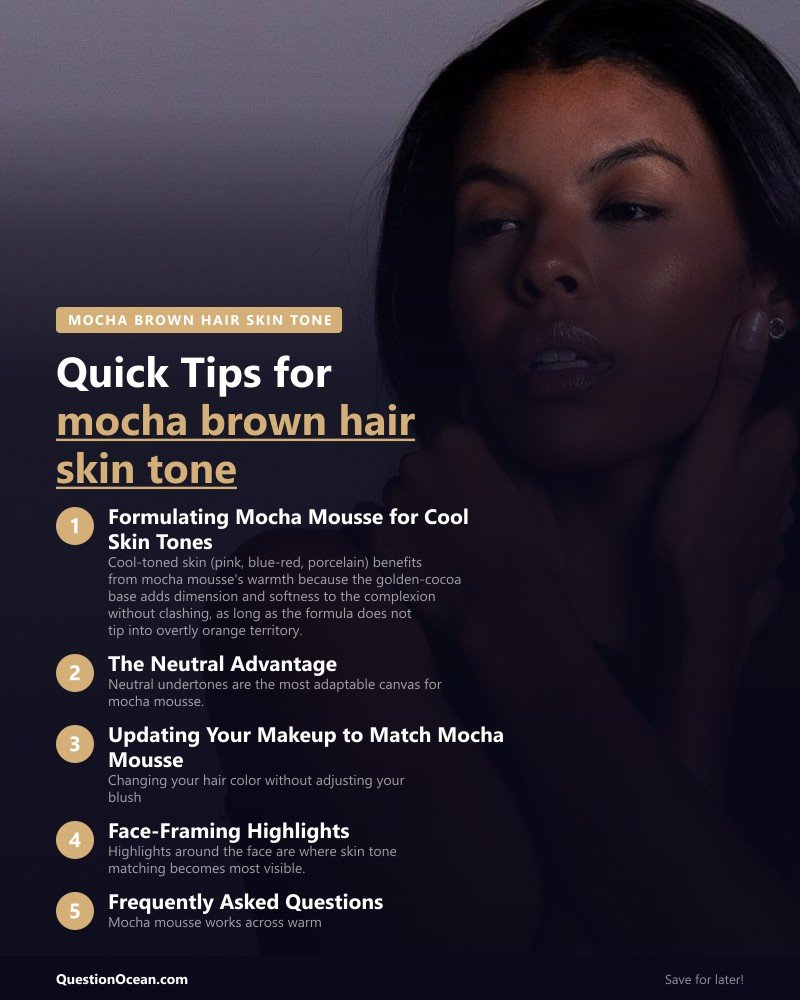 Key takeaways about mocha brown hair skin tone